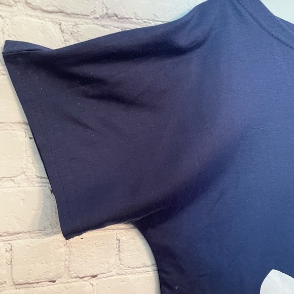 Navy Blue and White Anchor Beach Nautical Shirt Size: Large - Picture 6 of 8